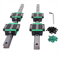 2 rails de guidage linéaires HGR20 de 500 mm + 4 blocs de roulement à bride HGW20CC (8 kg CN) pour routeurs CNC, tours et fraiseuses DIY