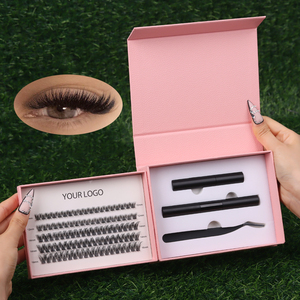 Tùy Chỉnh Nhãn Hiệu Riêng C D Curl Phân Khúc Pre-Cắt Tự Làm Ngày Lông Mi Cụm Kit Lash Cụm Bán Buôn - Product Image 5