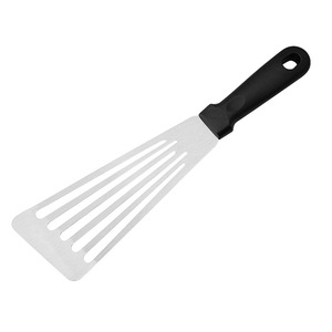 Stainless Steel Fish Spatula With Black Handle For Frying Steak And BBQ Cooking Utensil Oven Safe Hand Wash Only - Product Image 4