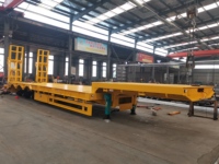 Semi-remorque à plateau surbaissé Aotong 30/40/50T pour le transport d'excavatrices