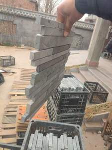 Vente en gros de feuilles de carreaux de mosaïque en placage de brique solide gris argile mince Murs et planchers commerciaux/résidentiels Mosaïque de briques de construction - Product Image 2