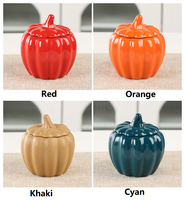 Bougeoir Ornements d'intérieur créatifs de luxe 230ml 500ml Pot à bougie citrouille en céramique brillante avec boîte emballage vide