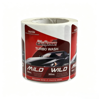 Autocollants personnalisés pour étiquettes de liquide de lavage auto, étanches, pour bouteilles de shampoing auto, adhésifs, pour l'élimination de la saleté, conception personnalisée disponible