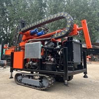 Machine de forage rotative hydraulique portable montée sur camion, alimentée au diesel, pour puits d'eau et forage aérien, profondeur maximale 100m-500m