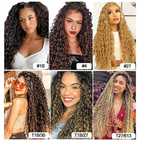 Extensions de tresses au crochet longues et ondulées de 30 pouces, 100g/paquet, double trame, en fibre haute température, emballage personnalisable