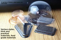 G Supplies 100 Sets BHCB-T01 Boîtes à gâteaux triangulaires en plastique PET de qualité alimentaire avec impression UV pour gâteaux en couches/mousse