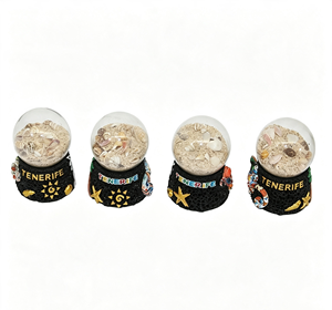 Globo de Agua de Recuerdo Turístico de <span class=keywords><strong>Tenerife</strong></span>, Islas Canarias, Globo de Agua de Resina con Transferencia de Agua y Pintado a Mano - Product Image 5