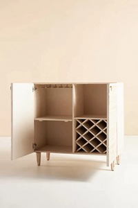 Buffet <span class=keywords><strong>de</strong></span> rangement en bois massif <span class=keywords><strong>de</strong></span> luxe rétro, multi-usages, 2 portes, 4 tiroirs <span class=keywords><strong>de</strong></span> rangement, buffet vintage - Product Image 5