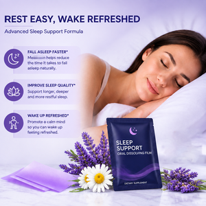 Película Oral Disoluble para Mejorar el Sueño, 30 Tiras, Suplemento Dietético Natural para Adultos, Mejora la Calidad del Sueño - Product Image 6