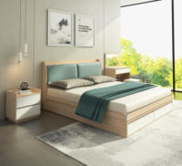 Rangement Lits surélevés Lit simple double de luxe Lit complet Cama Matrimonial Lit Queen Size King avec tiroir