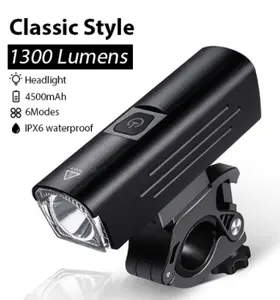 New 1300 hight lumens Led super bright Bicycle Lights Bike Front Headlight Power Mountain Waterproof type-c Cycling