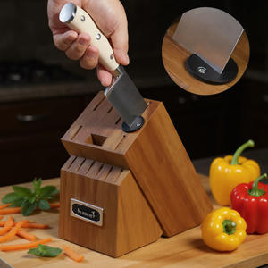 Juego de Cuchillos Kuisine de 15 Piezas de Acero Inoxidable con Alto Contenido de Carbono, con Bloque de Madera de Acacia y Mango Ergonómico de ABS, Diseño Ambidiestro - Product Image 5