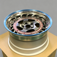 Jantes en alliage forgé 19 20 pouces, à rayons aérodynamiques, à déport profond, deux pièces, finition rouge brossé, 5x112 5x120 pour BMW Série 5, Jantes Crown VIP