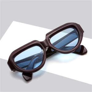 立体女性不規則なサングラス楕円形の厚いフレーム屋外の新しいトレンドサングラスUV400保護 - Product Image 1