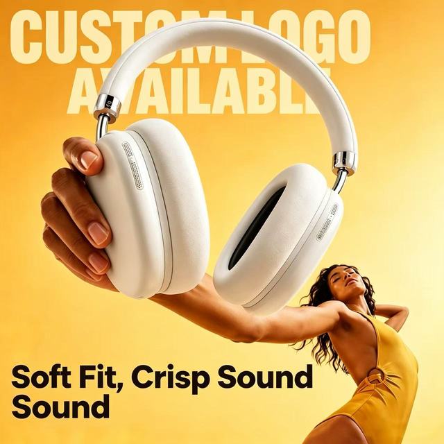 BT 5.4 Lossless Sound Leather Headphones ANC Noise Reduction IPX4 Water-Resistant 400mAh Battery 40mm Driver Outdoor Travel