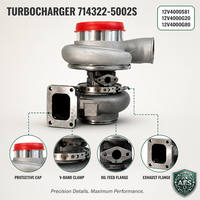 Turbocompresseur 714322-5002S BTV7501 Turbo pour groupe électrogène diesel marin MTU S4000 12V4000G20, livraison rapide
