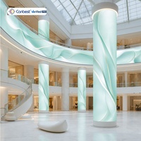 Écran LED flexible CANBEST série FL P0.9 P1.2 P1.5 P1.8 P2.5, écran numérique incurvé d'intérieur pour les hubs de transport aéroportuaire