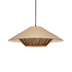 Lampe suspendue de style japonais Wabi Sabi, ronde blanche, E27, avec interrupteur, pour salon, chambre à coucher, salon de thé - Product Image 5