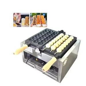 New Commercial Electric Taiyaki Bubble Machine Non-Stick round Ball Snack Skewer Waffle Maker Easy to Operate 220V Voltage