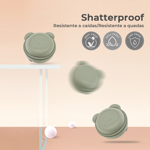 Juego de Vajilla Infantil de Silicona para el Hogar, Incluye Juego de Alimentación Multifuncional para Bebés, Babero Libre de BPA, Vajilla para Bebés - Product Image 6