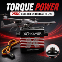 Servomoteur pour drone quadricoptère XQ-BLS8125D 25kg, rapide 0.07s, brushless, étanche, engrenage en acier inoxydable, boîtier en aluminium CNC, 8.4V