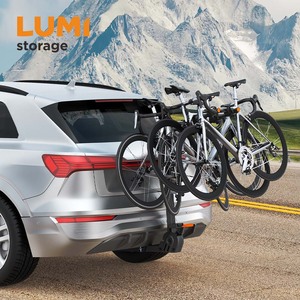 <span class=keywords><strong>Support</strong></span> de vélo arrière pliable et inclinable en acier CBR09-41H, capacité 65 kg, pour 4 vélos, à fixer sur attelage de voiture, pour SUV, camion, fourgonnette, porte-vélos VTT - Product Image 1