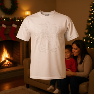 Yama <b>T</b>-<b>Shirt</b> For Mom Grandma Mother's Day <b>Xmas</b> Gift White Crew Neck Short Sleeve - Product Image 3