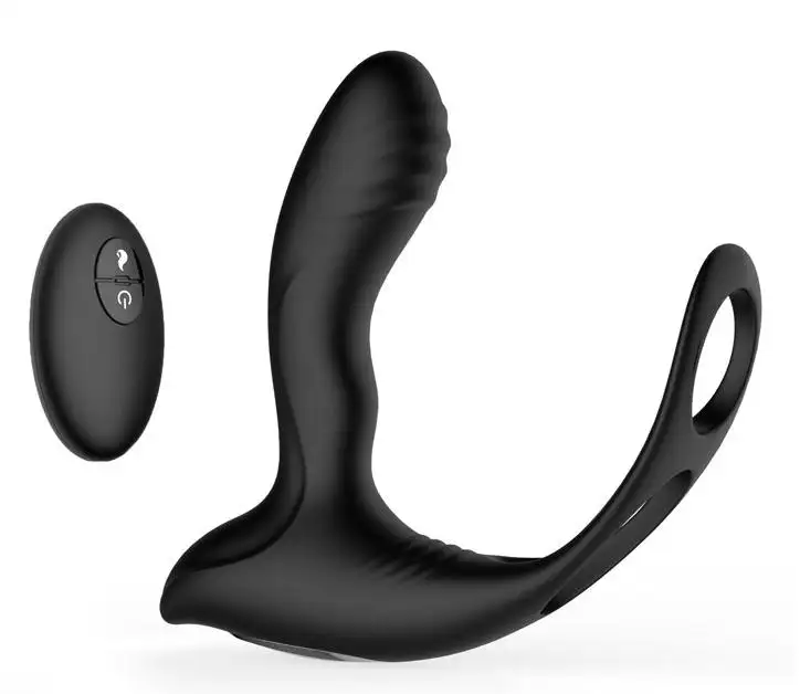 Male Wireless Double Delay cock ring penis to heating the prostate Vibrators Butt Plug Massager Vibrator Sex Toys For Men