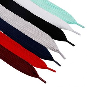 Cordones de poliéster planos de 2.5 cm de ancho, de color sólido y una sola capa, para zapatillas, sombreros, ropa y accesorios de cuerda. - Product Image 1