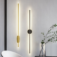 Applique murale linéaire moderne AB pour salon, chambre à coucher, chevet, éclairage vers le haut et vers le bas, lumière noire LED lumineuse opposée
