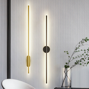 Applique murale linéaire moderne AB pour salon, chambre à coucher, <span class=keywords><strong>chevet</strong></span>, éclairage vers le haut et vers le bas, lumière noire LED lumineuse opposée - Product Image 3