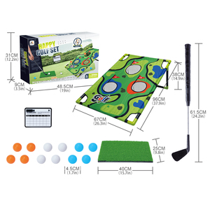 Ensemble de jeu de golf en plastique pour enfants, jouets de golf d'intérieur et d'extérieur, comprenant une crosse de golf réglable, 12 balles et un tableau de scores - Product Image 2