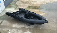 Bateau à rames gonflable, 10x5.4m, coque en fibre de verre PVC