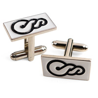 Styles de boutons de manchette personnalisés Ensemble d'accessoires pour hommes Boîtes de présentation de l'emballage de bijoux Boîte à boutons de manchette gravée pour chemise de costume