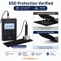 Cinta de Sujeción Antiestática ESD con Gancho y Bucle, Resistividad Superficial 10^6-10^9 Ohm/sq, Segura para Cuartos Limpios en Electrónica