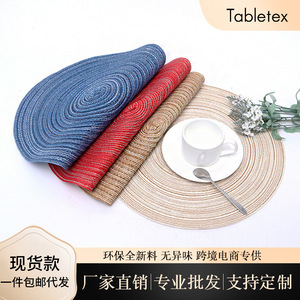 Manteles Individuales Redondos de Poliéster y Algodón, Color Sólido, Aislantes del Calor, Impermeables, para Comedor, Estilo Occidental - Product Image 5