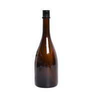 Bouteilles de liqueur en verre personnalisées avec logo d'usine 375/500/750/1500 ml, bouteilles de champagne en verre, bouteilles de vin en verre vides avec bouchon à couronne