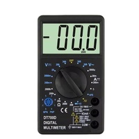 Multimeter Digital Benchtop 9v Harga Terjangkau dengan Kabel Uji, Pengukur Tegangan AC/DC, Arus, dan Resistansi, Lampu Latar Biru