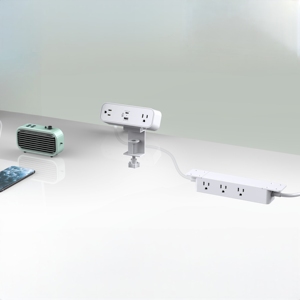 Tira de alimentación de doble propósito de 1875W, enchufe de extensión de cobre, montaje de <span class=keywords><strong>abrazadera</strong></span>, instalación debajo del escritorio, PD65W, enchufes de carga rápida de USB-C - Product Image 5