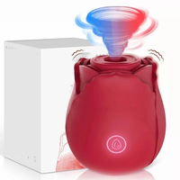Mini stimulateur de point G et de mamelons en forme de rose, vibromasseur langue en silicone à 10 vibrations pour stimulation clitoridienne, pour femmes et couples