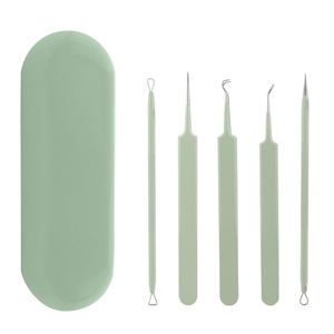 Acne Needle Set 5 Piece Stainless Steel Blackhead Remover Face Care Tools Taro Purple - Product Image 5