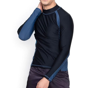 Rashguard pour homme à manches longues, différentes couleurs, anti-UV, Spandex/Polyester, léger, séchage rapide, logo personnalisé, vente en gros - Product Image 1