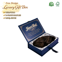 Caja de Regalo para Productos Capilares de Lujo, Cajas Personalizadas para Extensiones de Cabello, Empaque Ecológico y Reutilizable para Negocios de Peluquería