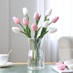 Flores de Tulipán Artificiales Blancas, Amarillas y Rosas de PU, Alta Simulación, Decoración para el Hogar, Accesorios para Bodas, Decoración de Primavera, Reutilizables y Reciclables - Product Image 3