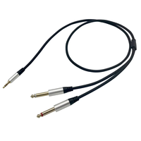 Câble séparateur mono TRS 1/8 pouces vers 2 x 6,35 mm 1/4 pouces TS, adaptateur jack audio 3,5 mm vers double 6,5 mm