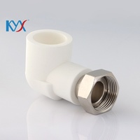 Raccord femelle en cuivre PPR 90 °   Raccord coudé réducteur pour tube d'alimentation en eau, connecteur union pour extension de tuyau de plomberie, en stock