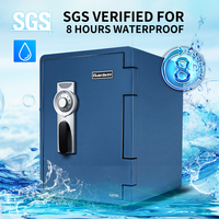Guarda Tresor Large 56.5L Home Safe combinaison Code Lock avec 2 clés 1 heure Coffre-Fort ignifuge boîte de sécurité Fort-2096