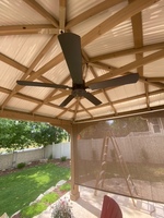 Ventilateur de plafond solaire fonctionnant jour/nuit 60w panneau solaire moteur à courant continu sans balais batterie de secours pour la circulation d'air de la maison à distance du patio