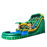 Backyard 18ft 20ft 22ft Backyard Games Inflatable Water Slide Commercial Grade For Adults Marble Green Water Slide Inflatable