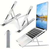 Support pour ordinateur portable ergonomique et pliable, réglable en hauteur, en aluminium